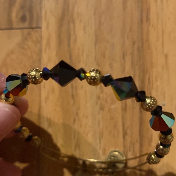 Alex and Ani dark blue and gold get and bead bracelet - Picture 2 of 4